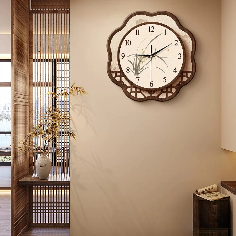 Round Elegant Quiet Wall Clocks Fashion Upgrade Design Luxury Digital Wall Clock Bedroom Aesthetic Horloge Murale Home Decor