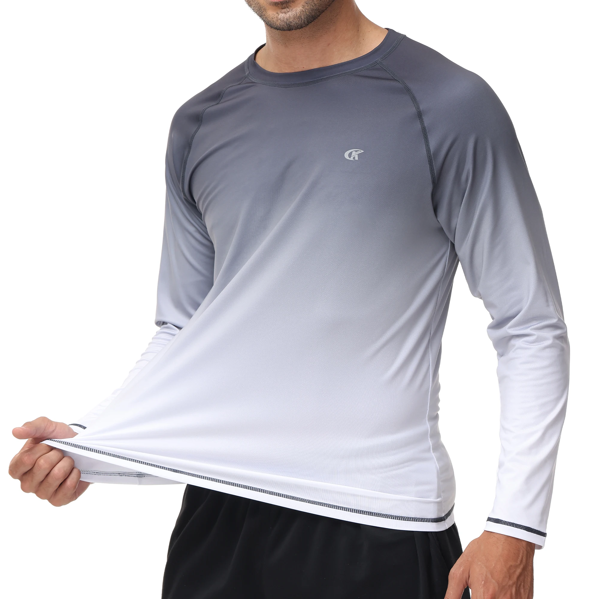 

Men's Swimming Sunscreen T-shirt UPF50 + Long Sleeve Quick-drying Lightweight Sweatshirt Hiking Outdoor Tees