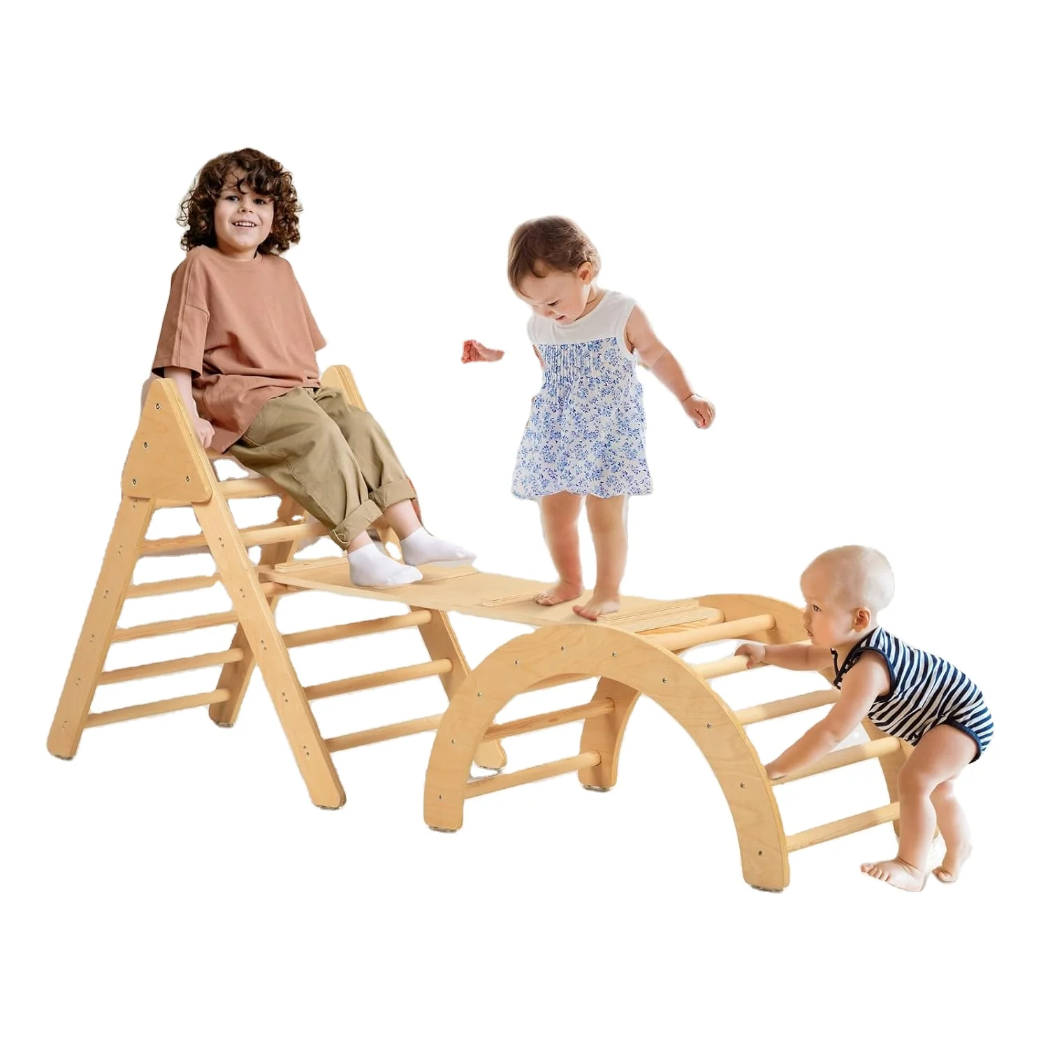 

Customizable Indoor Jungle Play Gym Foldable Wooden Climbing Set With Logo For Birthday Wood Crafts Wooden Boxes & Wall Signs