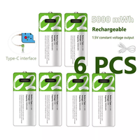 1.5V 5000mWh LR14 C Size Li-po Rechargeable Battery Type-C Ultra-Fast USB Charging Lithium Battery For Flashlight Gas Cooker