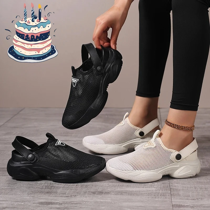 

New summer hollow mesh breathable casual shoes for women thin sports shoes for one foot, buzz hoof soft sole women's shoes outdo