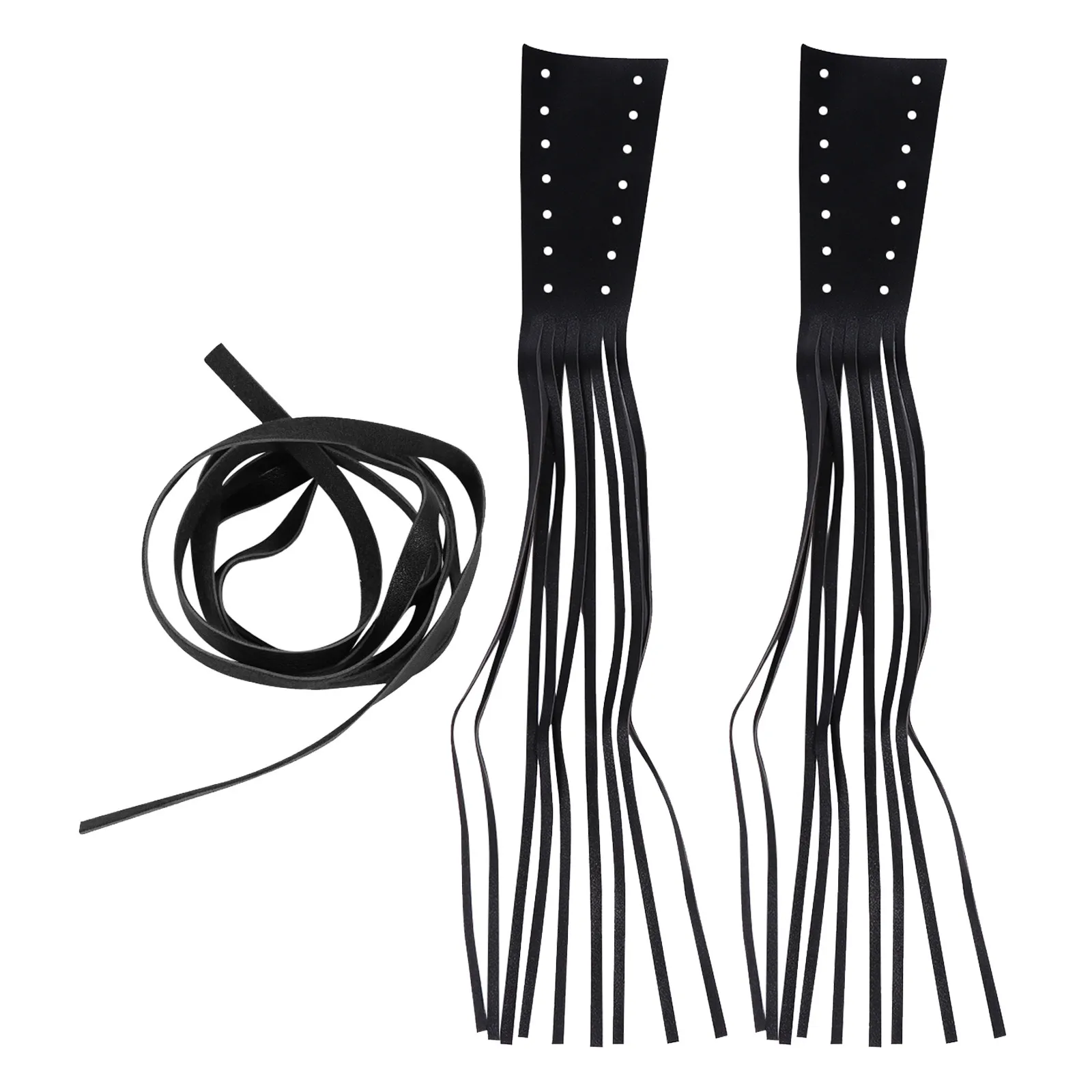 

1Pair Universal Motorcycle Handle Grips Faux Sweat Rain Resistant Ergonomic Fringe Tassel Design for 22 25Mm Handlebars