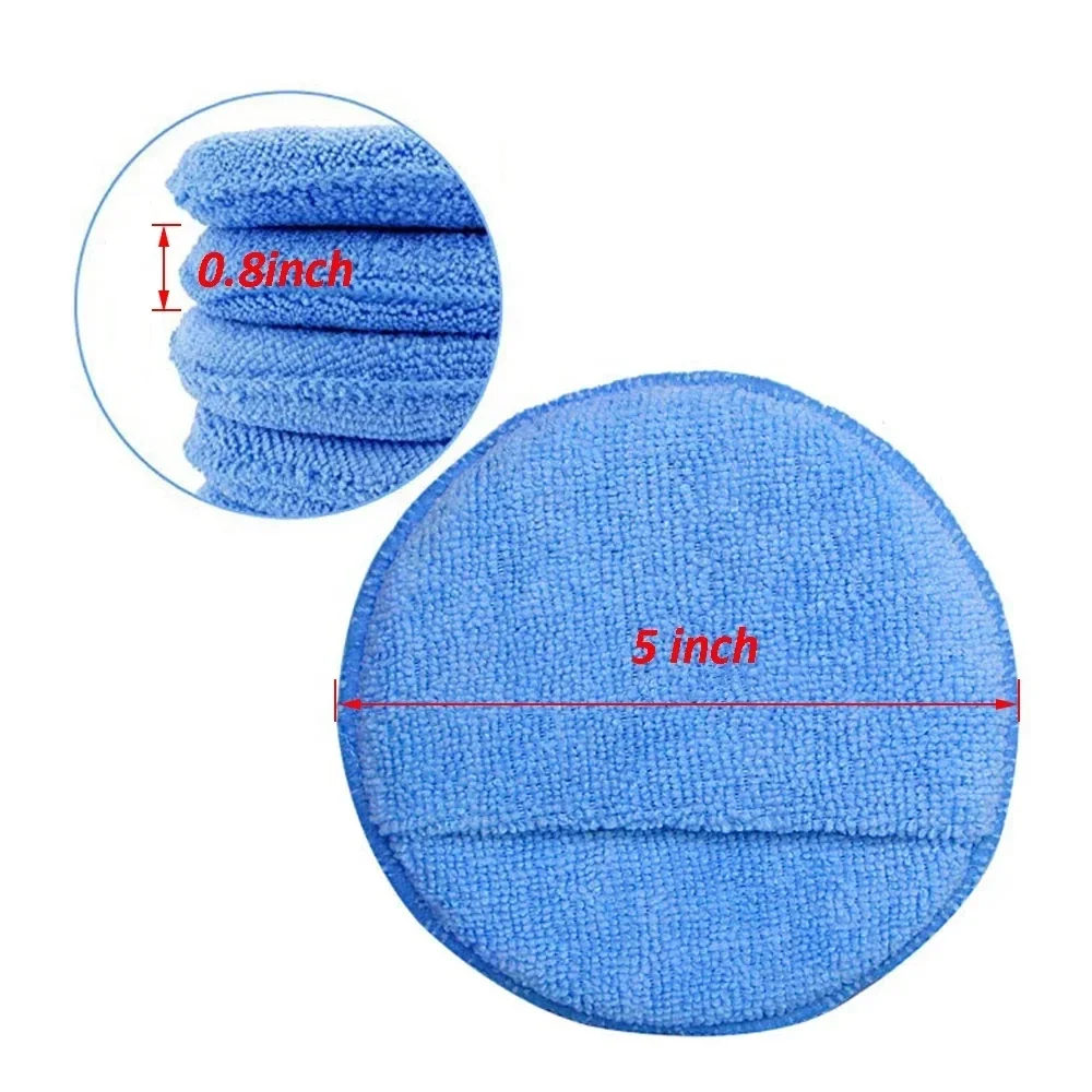 10 Pcs Microfiber Wax Towel Ultra-Soft Polishing Waxing Pocket Cars Wax Foam Sponge Remove Wax Auto Care Polish Foam Sponge