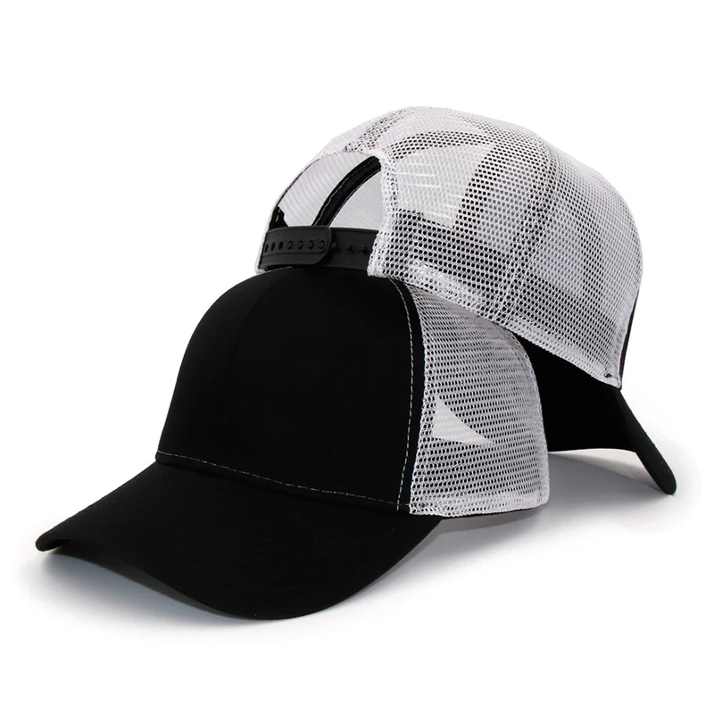 Custom Logo Mesh Splicing Breathable Adjustable Baseball Cap Men Hip Hop Summer Shade Snapback Hat Outdoor Women  Trucker Caps