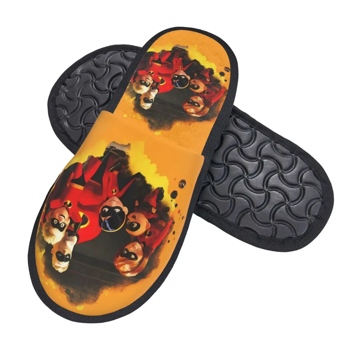 Custom The Incredibles Soft Memory Foam House Slippers Women Bob Parr Anime Comfy Warm Anti-skid Sole Slipper