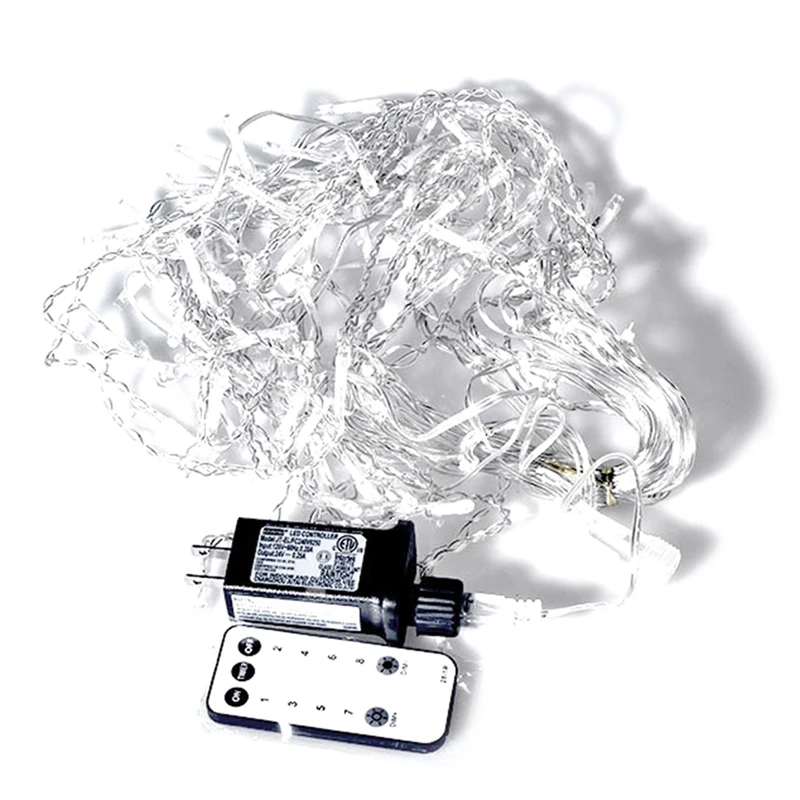 

3,5 м гирлянда со светодиодной занавеской на окне, 24 В, гирлянда с дистанционным управлением, новогодняя гирлянда, светодиодные фонари, рождественская вилка стандарта США