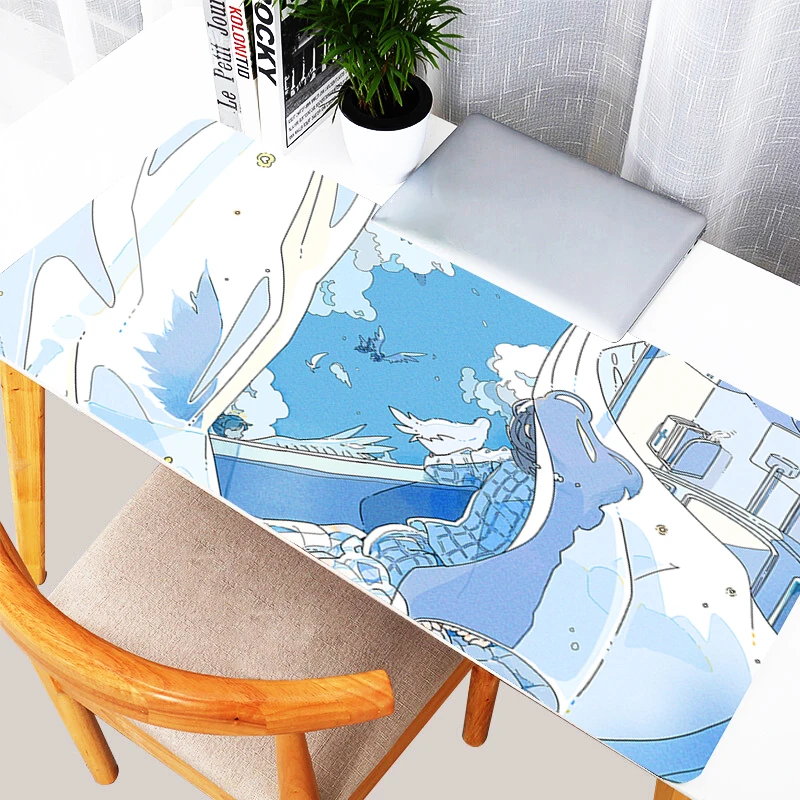 

Anime Mousepad Computer Gamer Lock Edge Desktop Mat Underwater World Keyboard Pad Anime Scenery Mouse Pad Natural Rubber Carpet