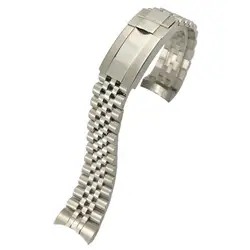 PCAVO 316L Stainless Steel 20mm Watch Strap for 36mm Rolex Datejust 116233 116234 Silver Golden Solid Metal Watchband