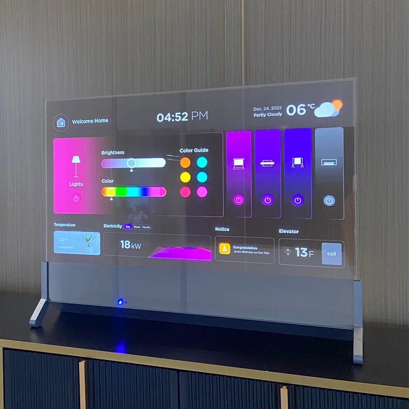 Indoor Smart 30'' Transparent HD TV OLED Bildschirm Digital Signage Display Werbung für Restaurant