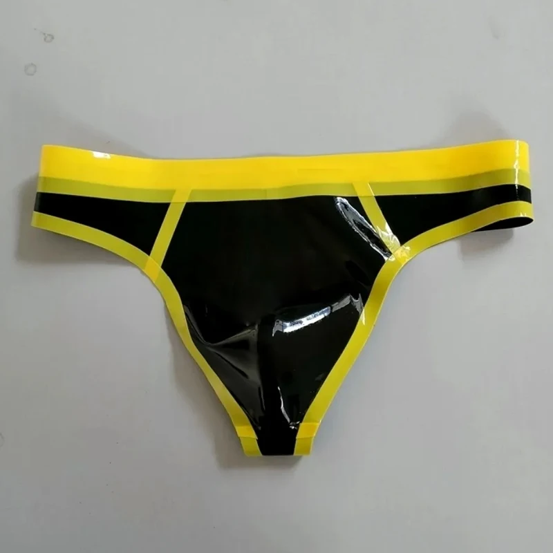 Latex Shorts T briefs Men G-Strings low waist bounce sexy style Thong Club Erotic Latex Underpants