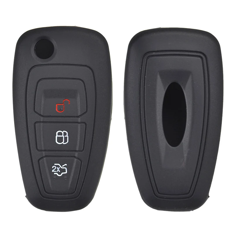 3 Button Silicone Car Remote Key Fob Shell Cover Case For Ford Ranger C-Max S-Max Focus Galaxy Mondeo Transit Tourneo Custom