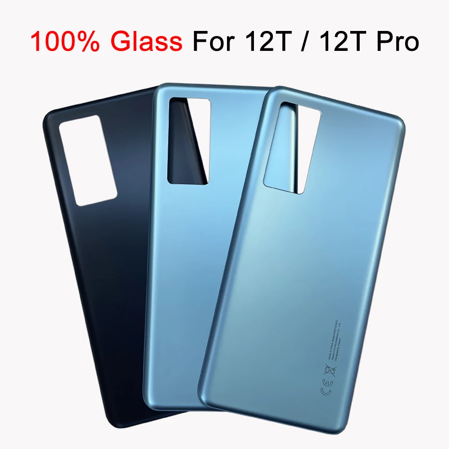 100% A+++ For Xiaomi 12T Pro 22081212UG / Mi 12T 5G 22071212AG Back Glass Cover Replacement Rear Housing Battery Cover