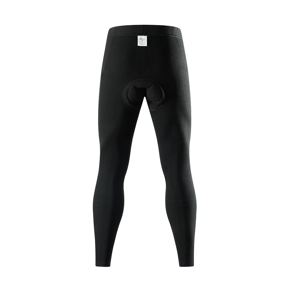 WOSAWE Autumn Winter Road Cycling Pants Polar Fleece Warm Windproof Cold-proof Riding Trouser Silicone Sponge Seat Cushion BO186