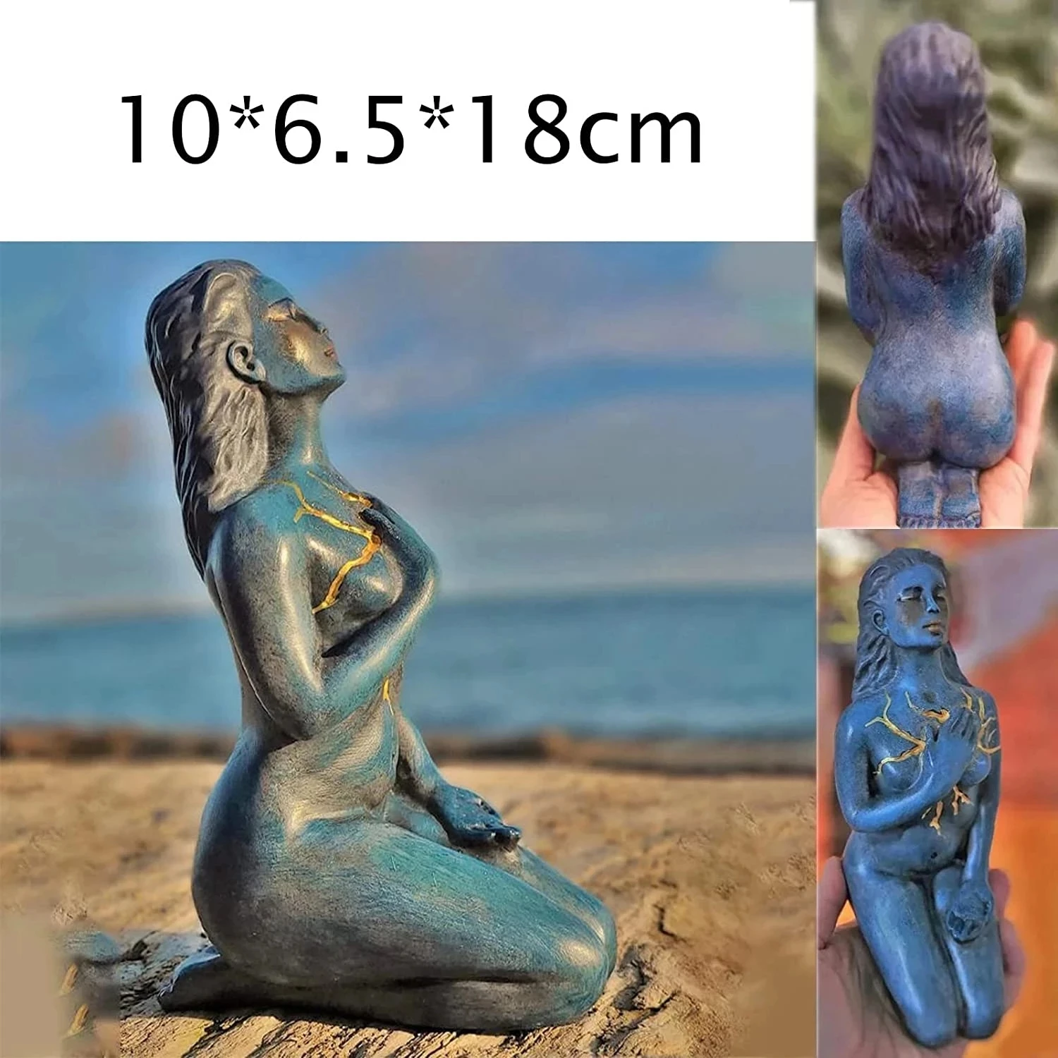 Healing Goddess Resin Sculptures Self Love Shaping Spirit Goddess Statue Figurine For Friends Women Office Ornaments Home Decor