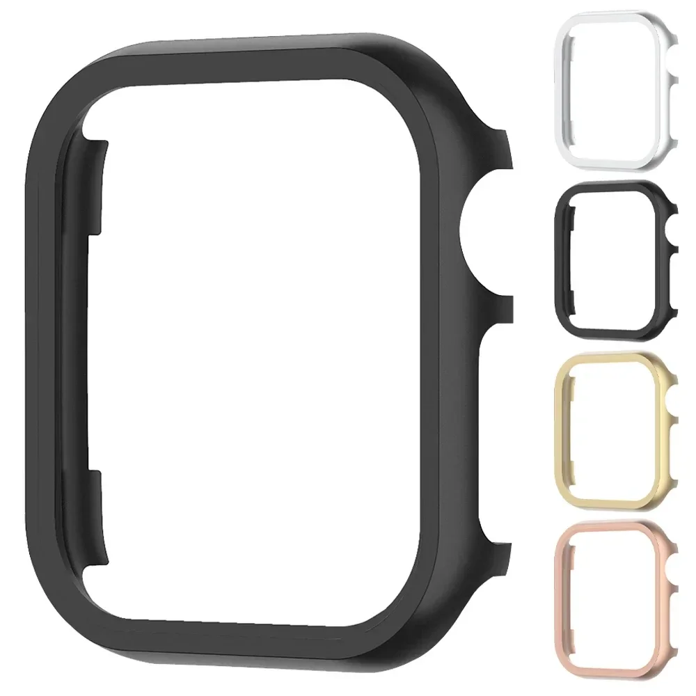 Metal Cover for Apple Watch Series Ultra 8 9 49mm 7 41mm 45mm iWatch 9 8 SE 40/44mm Aluminium Alloy Protective Case Bumper Frame