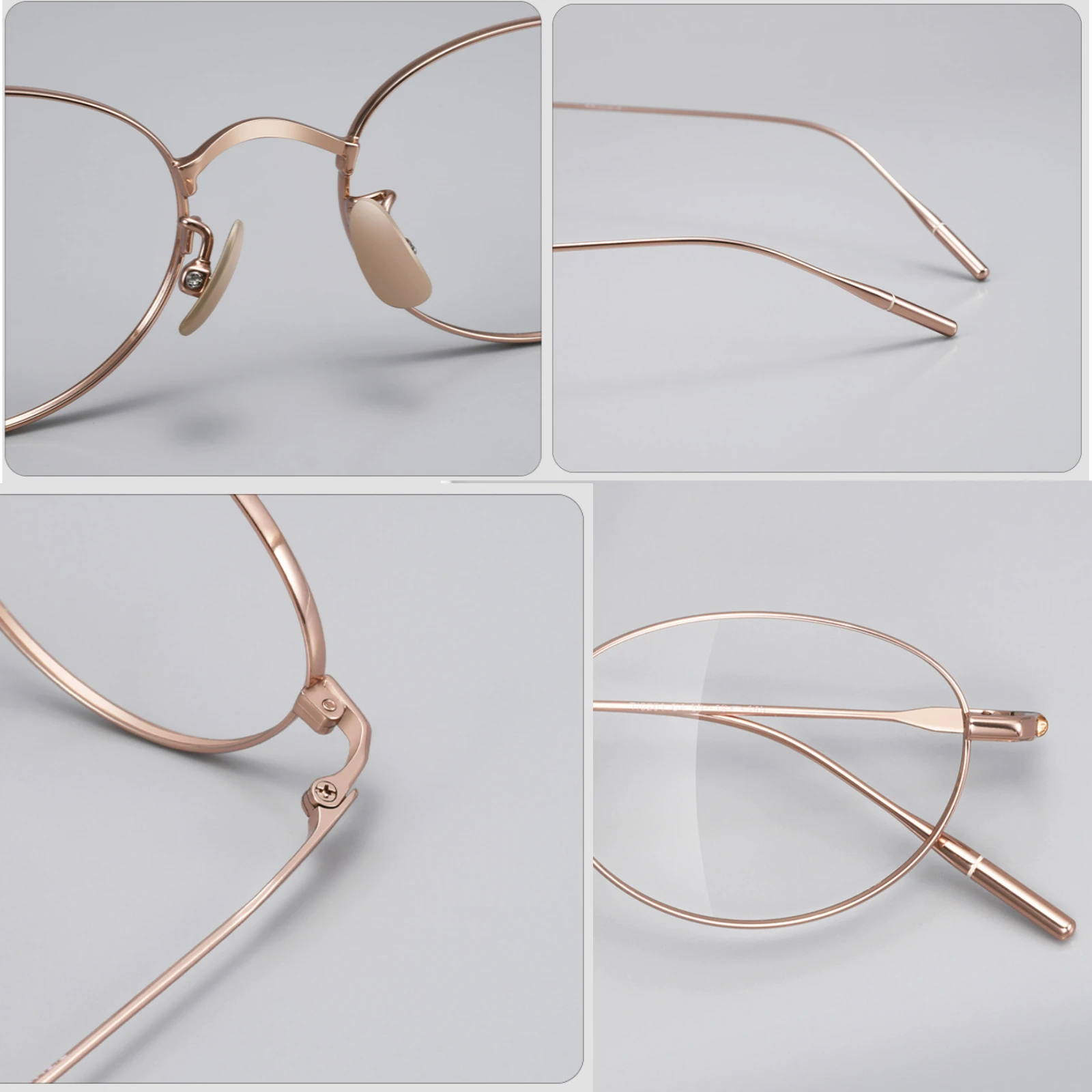 Titanium Prescription Glasses Retro Small Face Oval Round Eyeglasses Brand Design Women Spectacles Eyewear Customized Lenses
