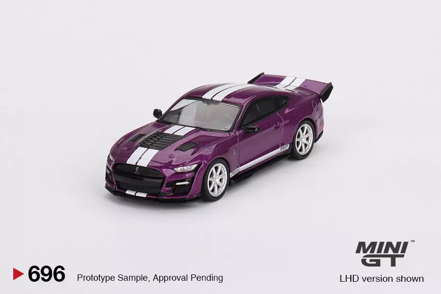 MINI GT Shelby GT 500 Dragon Snake Concept Fuchsia Metallic #696 ~ 1/64 Diecast Model Car Collection Limited Edition Hobby Toys