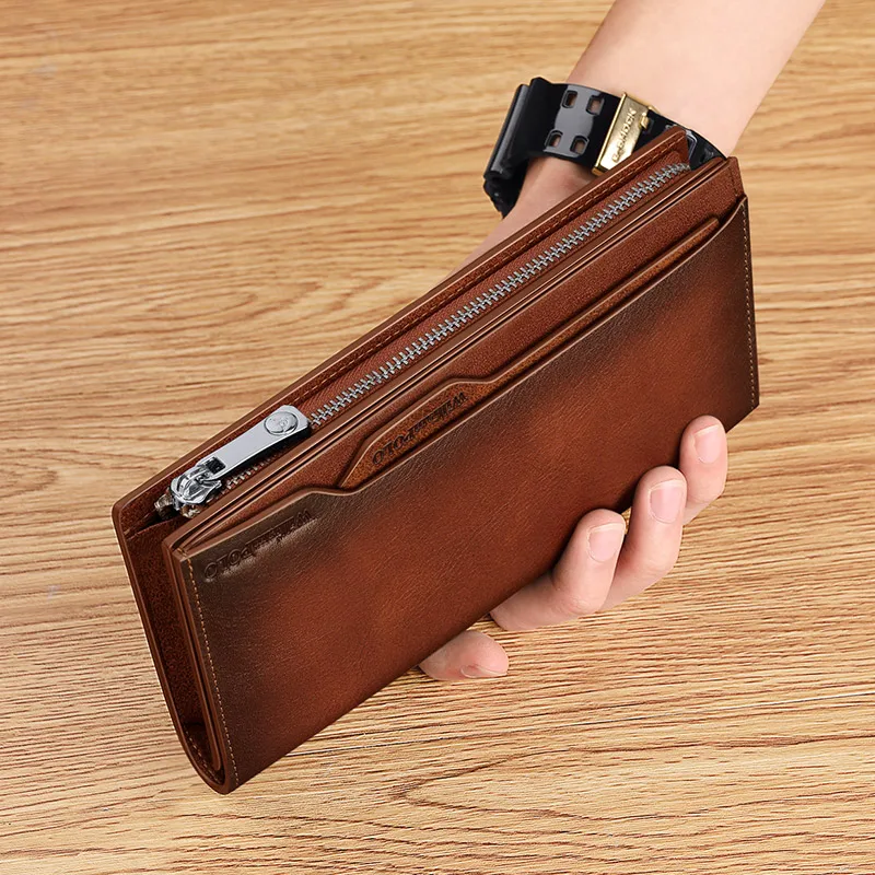 authentic-paul-ying-king-leather-wallet-men's-long-multi-card-slot-vintage-dyeing-hand-held-bag-card-holder-pu-leather