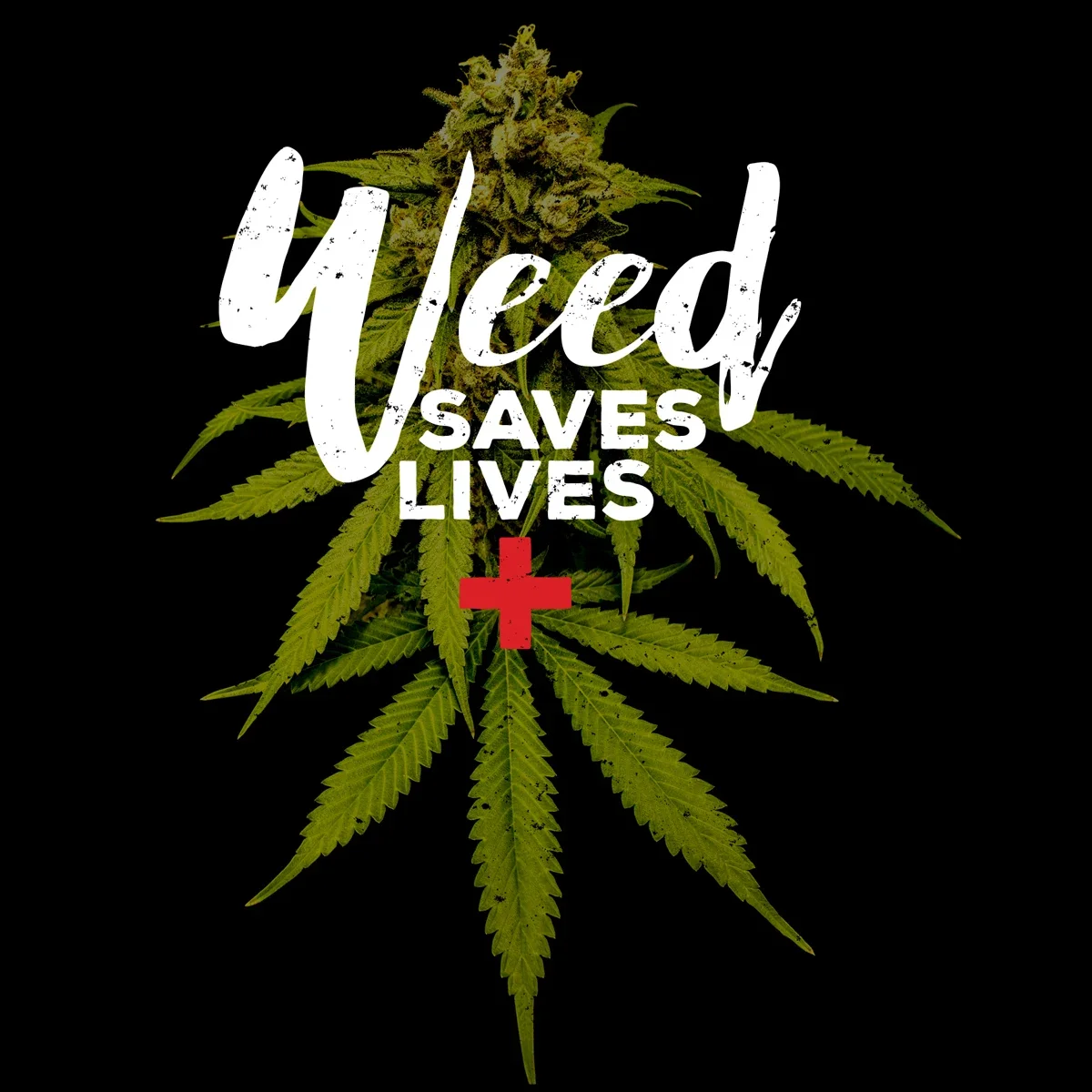 Seven Leaf Weed Saves Lives Funny Marijuana Cannabis T-Shirt New 100% Cotton Short Sleeve O-Neck Casual Mens T-shirt Streetwear