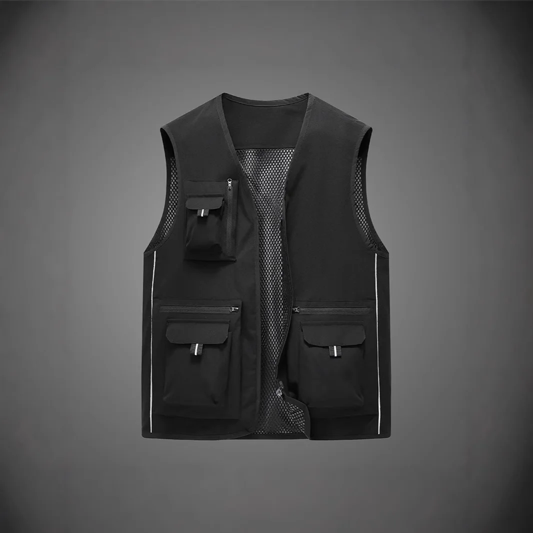 

Spring And Autumn Thin Mesh Vest Mountaineering Quick-drying Casual Multi-pocket Functional Men's Photography Fishing Vest Vest