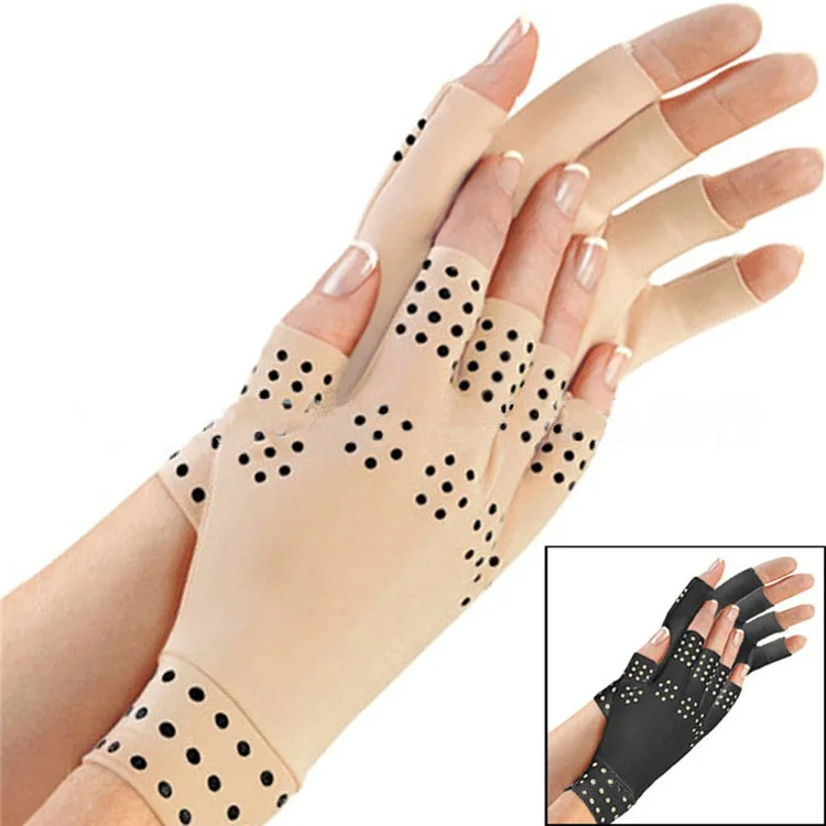 

Men and women with half finger hand inflammation joint protection elastic gloves sports and cycling elastic glue pressure gloves