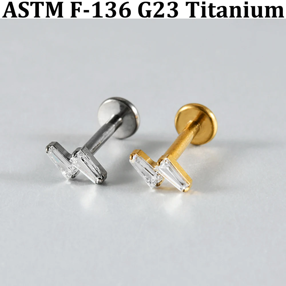 1 Stück Silber- und Goldplattierter Lippen- und Nasenpiercing aus G23 Titanlegierung mit Innenschraube für Ohrknorpel, Tragus, Conch und Rook – Detail 7