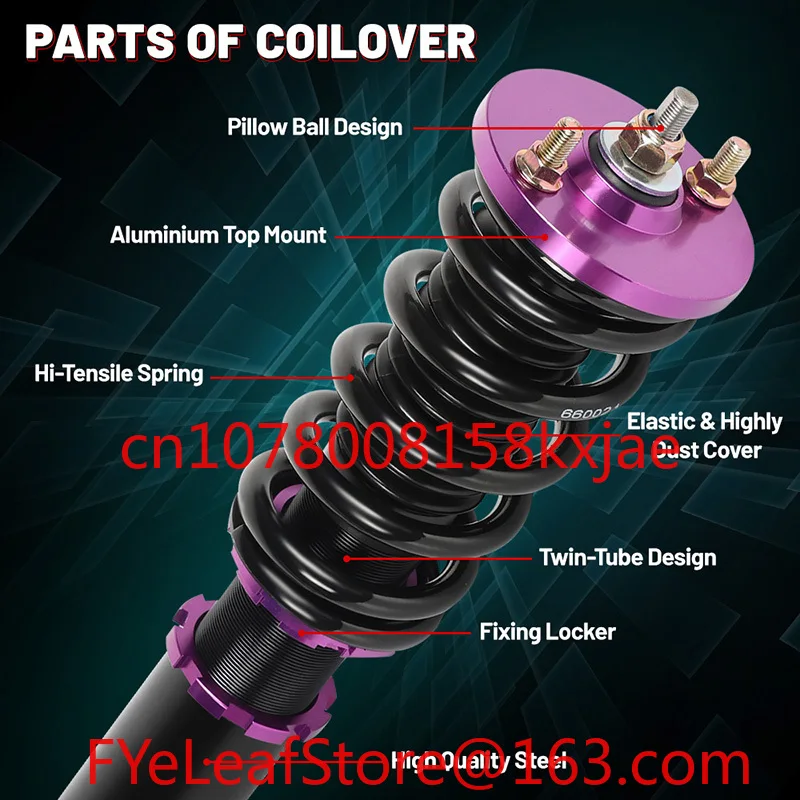 مجموعة من 4 قطع لنظام تعليق السيارات الأرجواني 1996 2000 الاحترافي