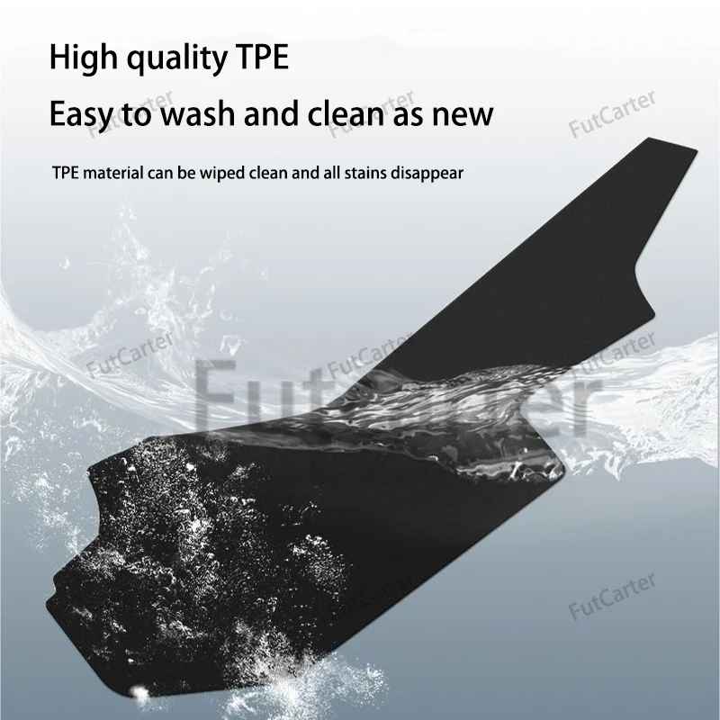 Para tesla modelo y juniper 2025 tpe lado de controle central anti kick pad anti-sujeira cobertura completa anti kick protector acessórios do carro