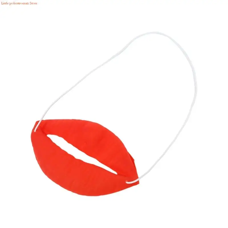 

F92D Funny Red Lips Shaped Toy Soft Practical Vinyls Costume Accessory Perfect For Themed Parties And Role Playing Activity
