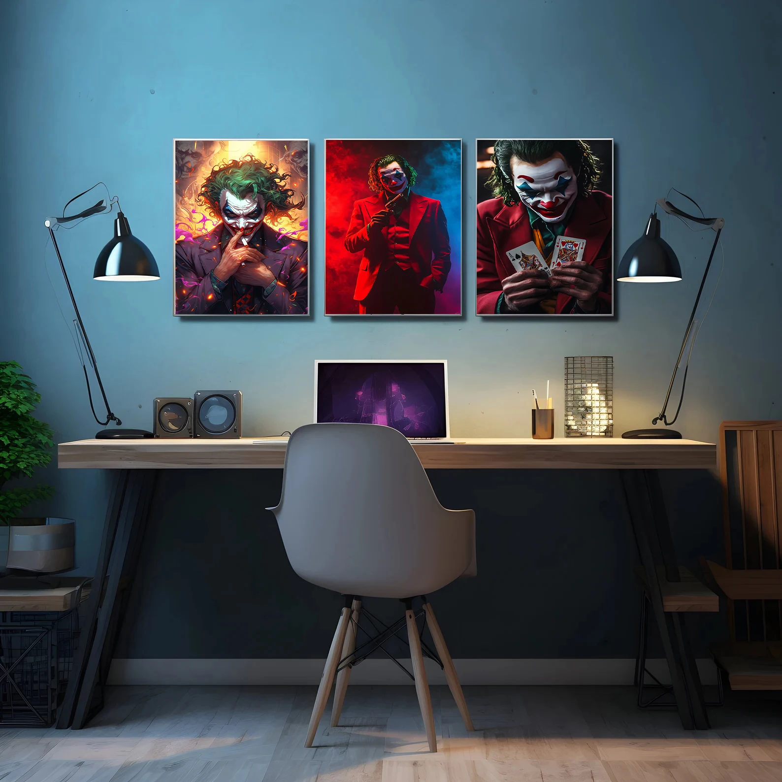 Póster autoadhesivo de J-Joker, papel tapiz de película, figuras HD, fotos de Batman, decoración del hogar, pintura, imágenes, arte de pared, decoración de dormitorio