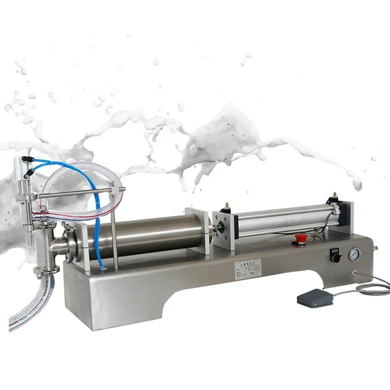 

Small Liquid Juice Water Liquid Filling Machine Dosing Filler Bottle With Pedal