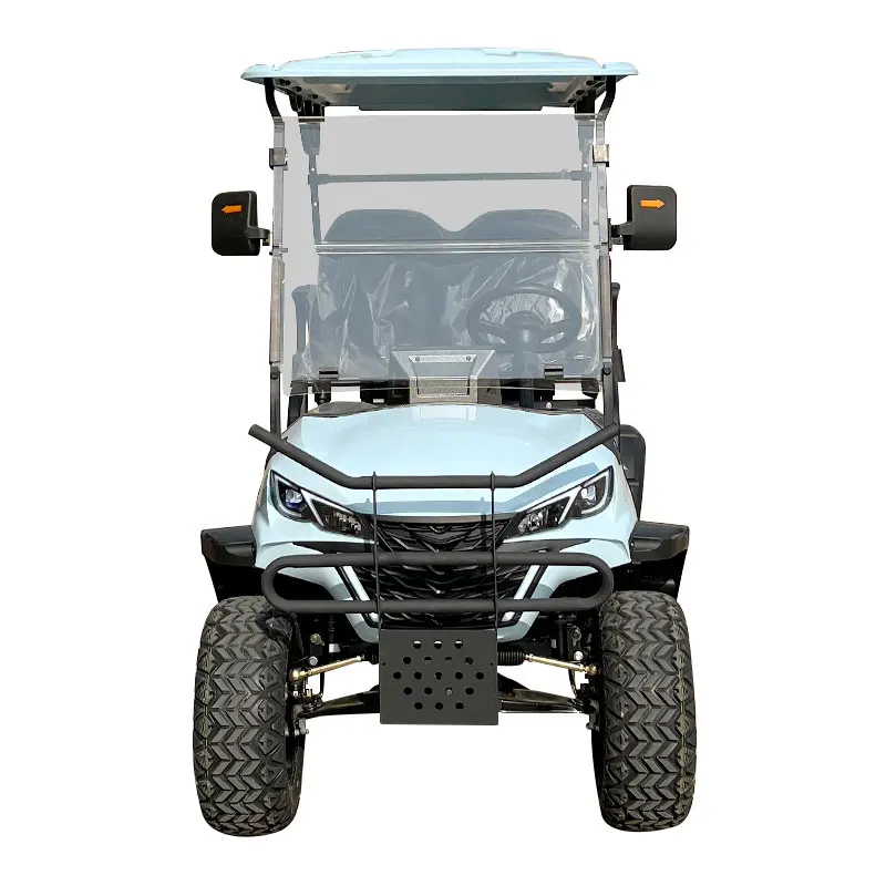72V Off-Road Electric Golf Cart 4 Seater Lifted Utility Vehicle with All Terrain Tires for Outdoor Adventure