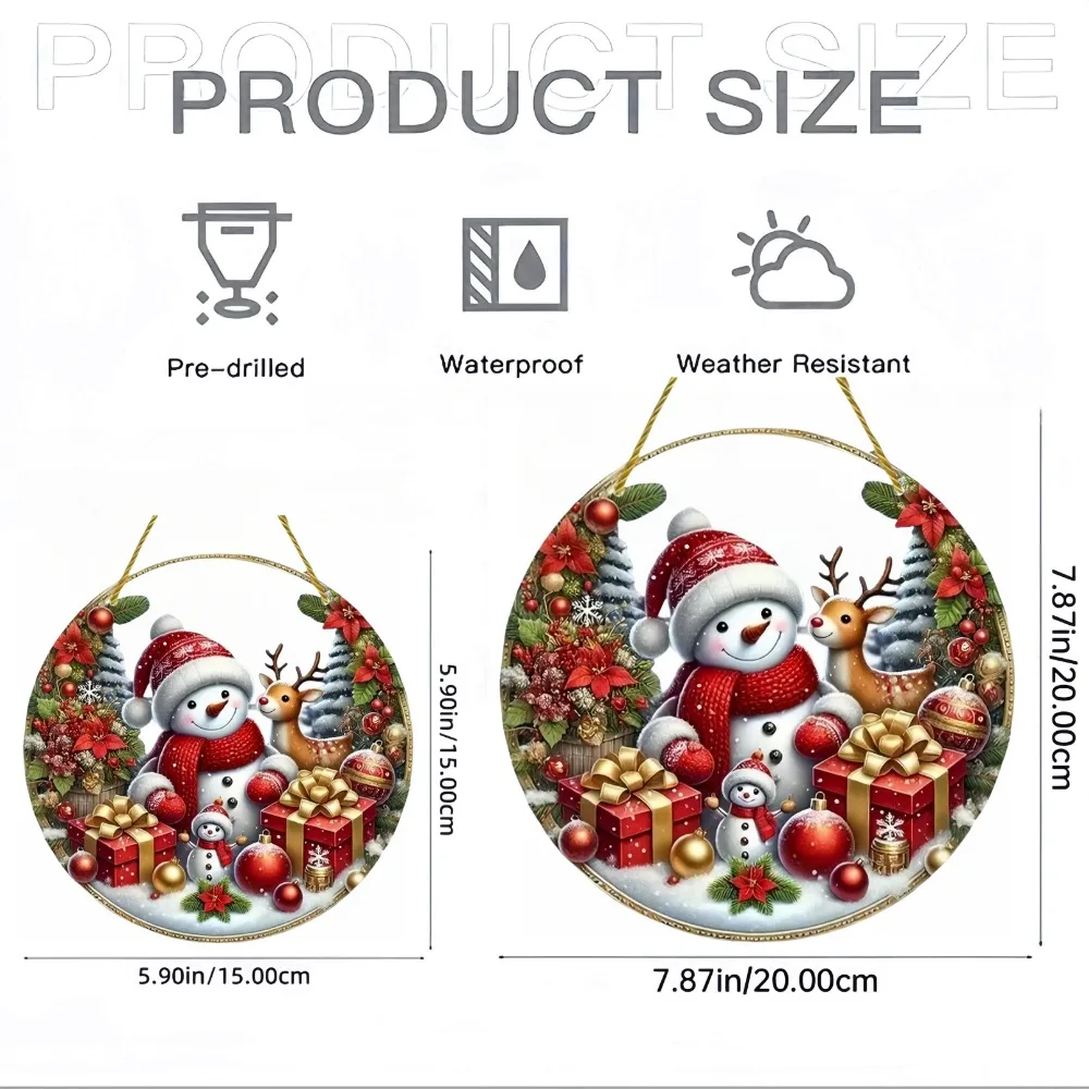 Cute Christmas Snowman - Acrylic Window Hanging, Suitable for Christmas and Winter Decoration, Family Porches and Gardens, Gifts