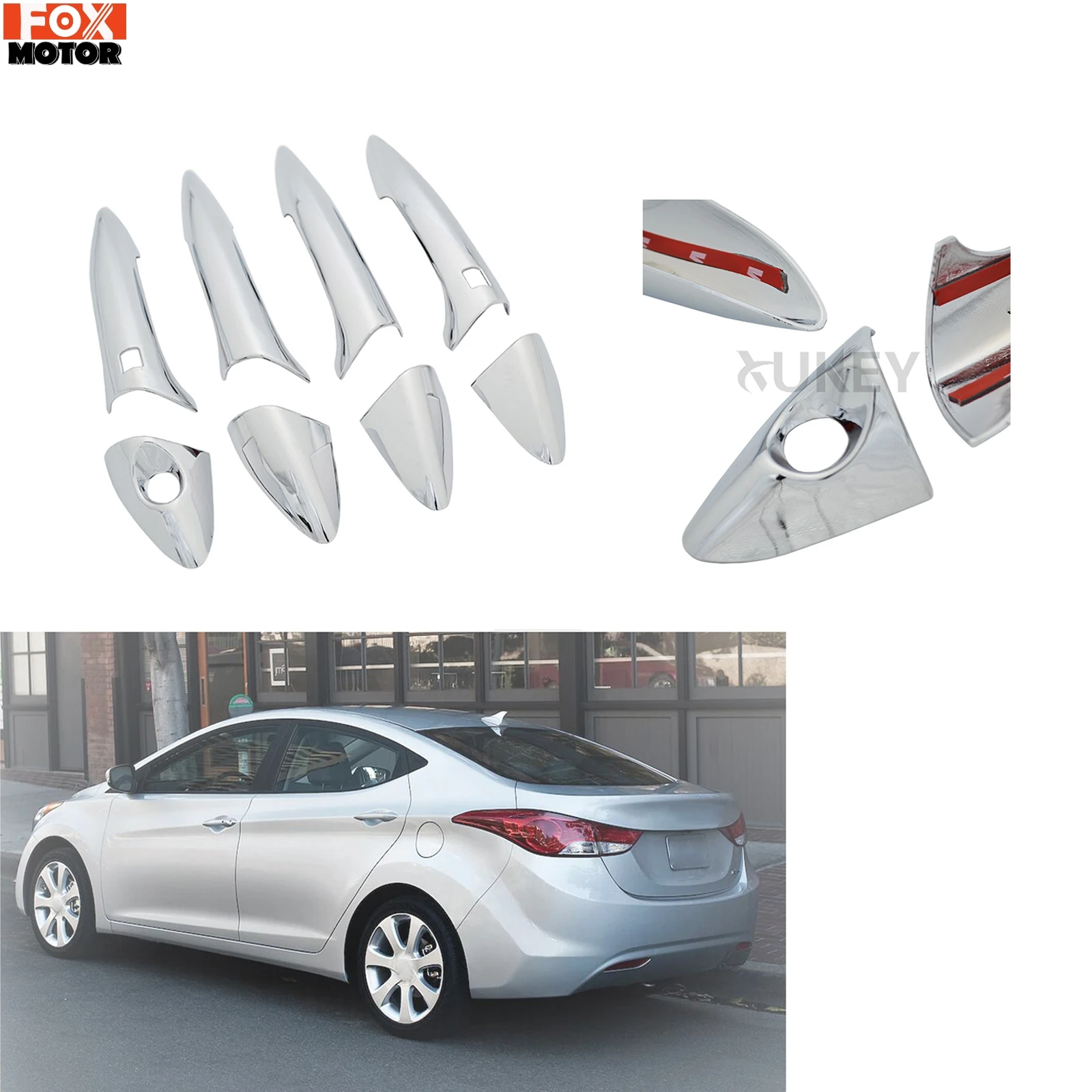 Chrome Door Handle Cover Trim Moldings For Hyundai Elantra /Avante 2011 2012 2013 2014 2015 Car Styling Decoration Accessories