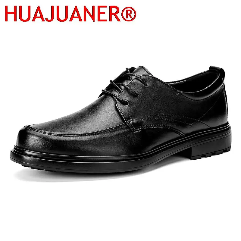 

Newest Hot Leather Shoes Men Flats Fashion Men's Casual Shoes Brand Man Tooling Comfortable Lace Up Black Formal Business Oxford