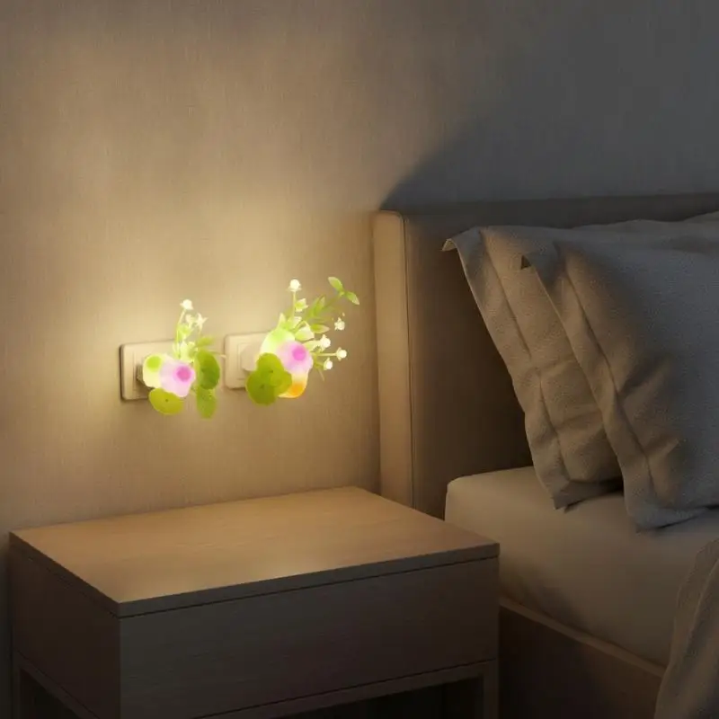 Cute Mushroom LED Night Light With Smart Light Control Energy Saving Design For Bedroom Kids Room Decor