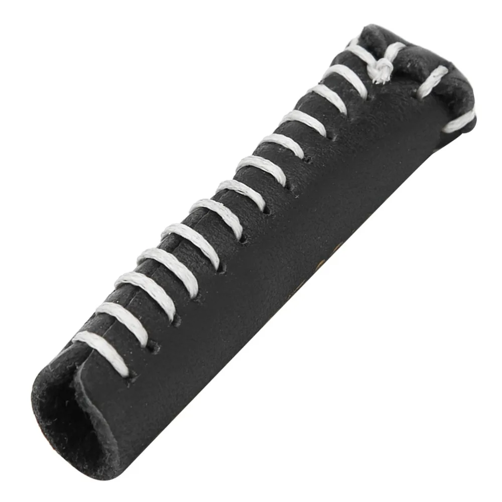 Durable Leather Billiard Cue Tip Cover Brown Black Leather Cue Tip Cover Portable Head Protective Cover Damage Protection
