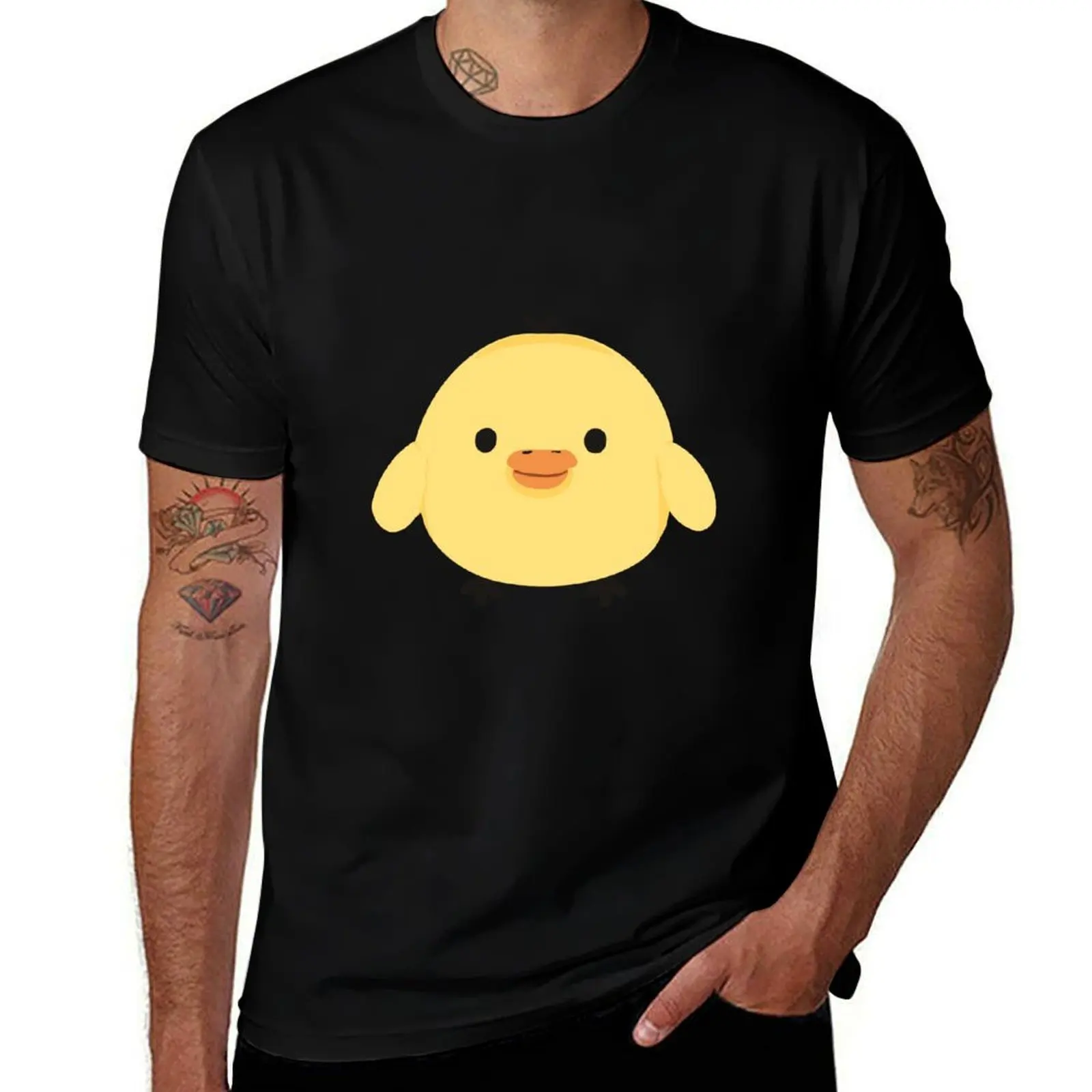 

kiiroitori duck plushie T-Shirt t shirt man cotton t shirt man casual funny t shirts dark humor T-Shirt