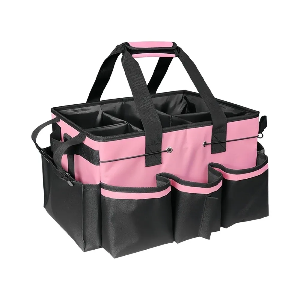 Large Cleaning Caddy Bag Cleaning Caddy Professional Housekeeper Bag Black Cleaning Caddy Bag Removable Divider