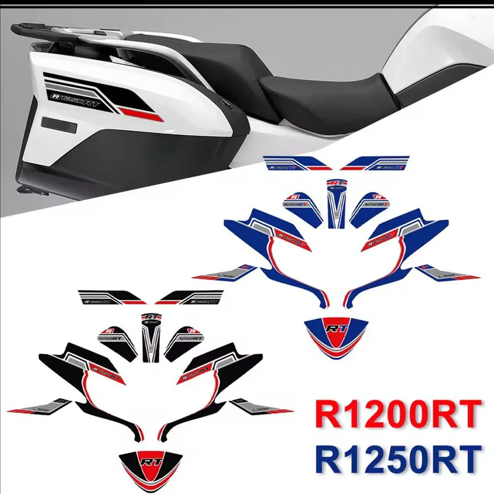 For BMW R1200 R1250 RT Tail Panniers Luggage Case Trunk Protector Guard Fairing Fender Stickers R1200RT R1250RT Motorcycle