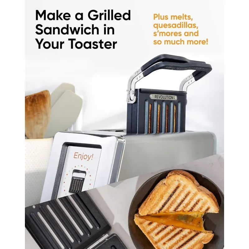 Revolution Connect tostadora Toastie, tecnología, modo de prensa Toastie, pan tostado