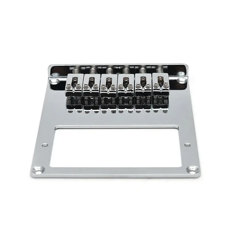 Electirc Guitar Bridge for TL Style Guitar with Humbucker Hole 101x89mm String Spacing 10.5mm Guitar Parts Black/Chrome