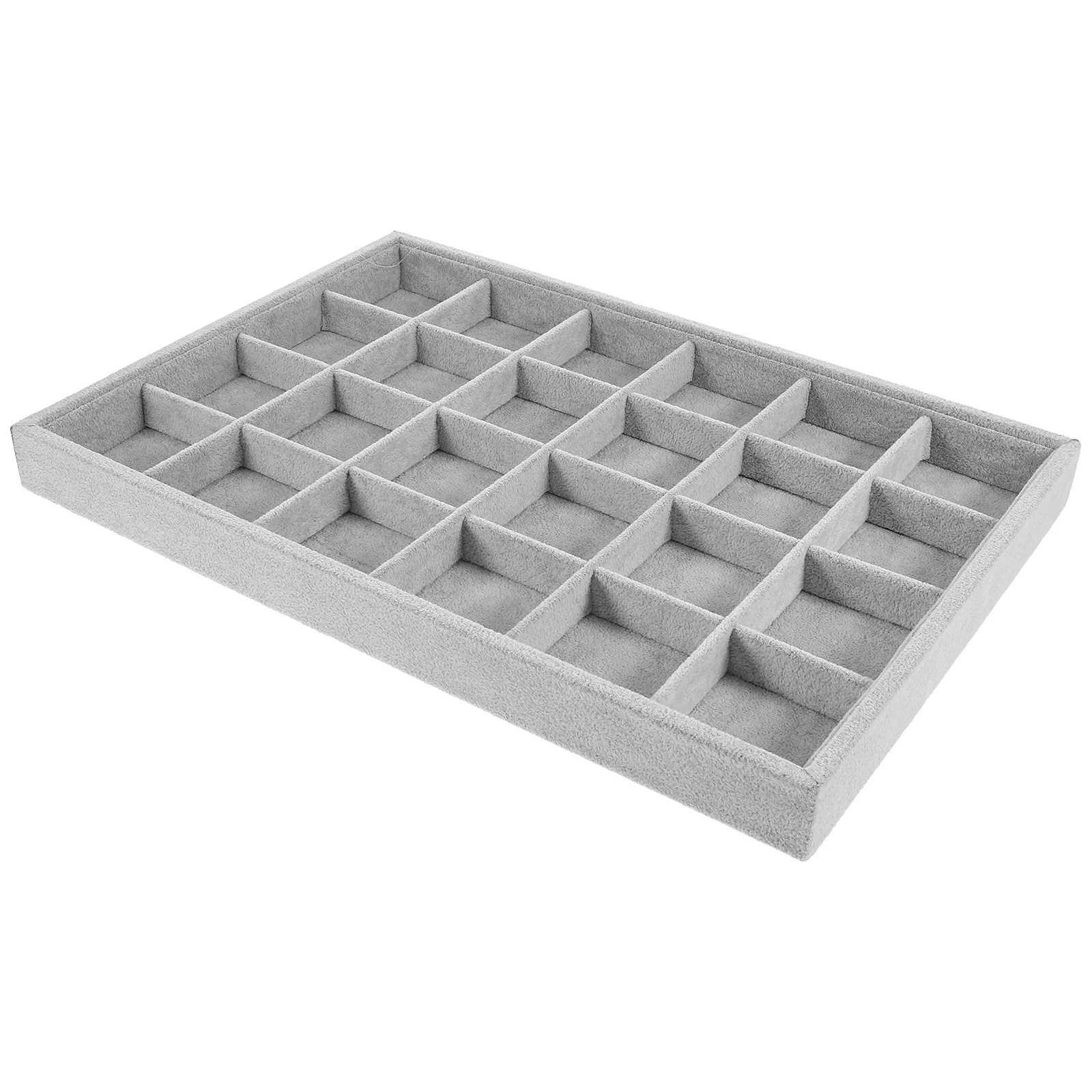 

Jewelry Trays Storage Display Ring Organizer High Quality Grey Soft Durable Lightweight Travel Gifts Earrings