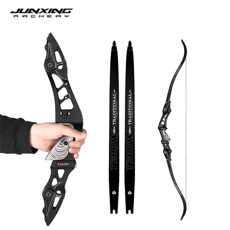 

JUNXING F263 Archery Recurve Bow 25lbs -60lbs 19 Inch Aluminum Alloy Right Handle Bow for Hunting Shooting Training