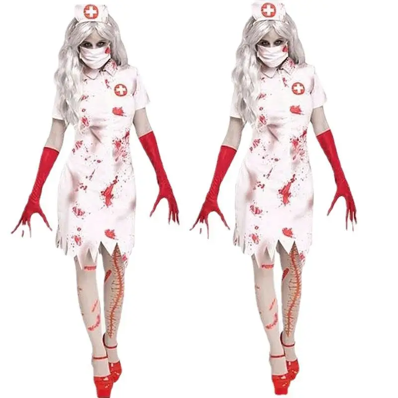 أزياء الهالوين الجديدة لعام 2020 للممرضات الدمية للعب الأدوار زي الجثة الجافة الاسمية ملابس الأداء النسائية Faion