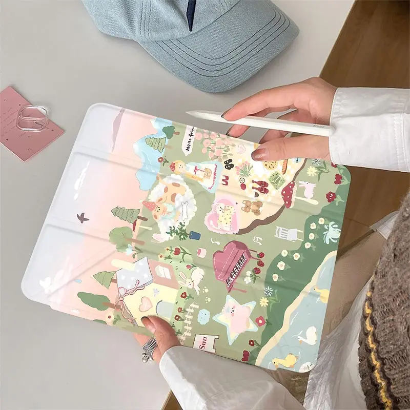 Full Body Shockproof 3+Y Fold Case For OnePlus PAD2 12.1 OPPO PAD Air 5 12.1 OPPO PAD Air2 11.4 OPPO PAD 2/3 11.6 PAD5/6 12.1