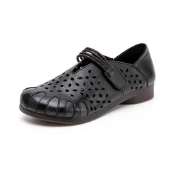 Summer Women's Leather Flat Shoes