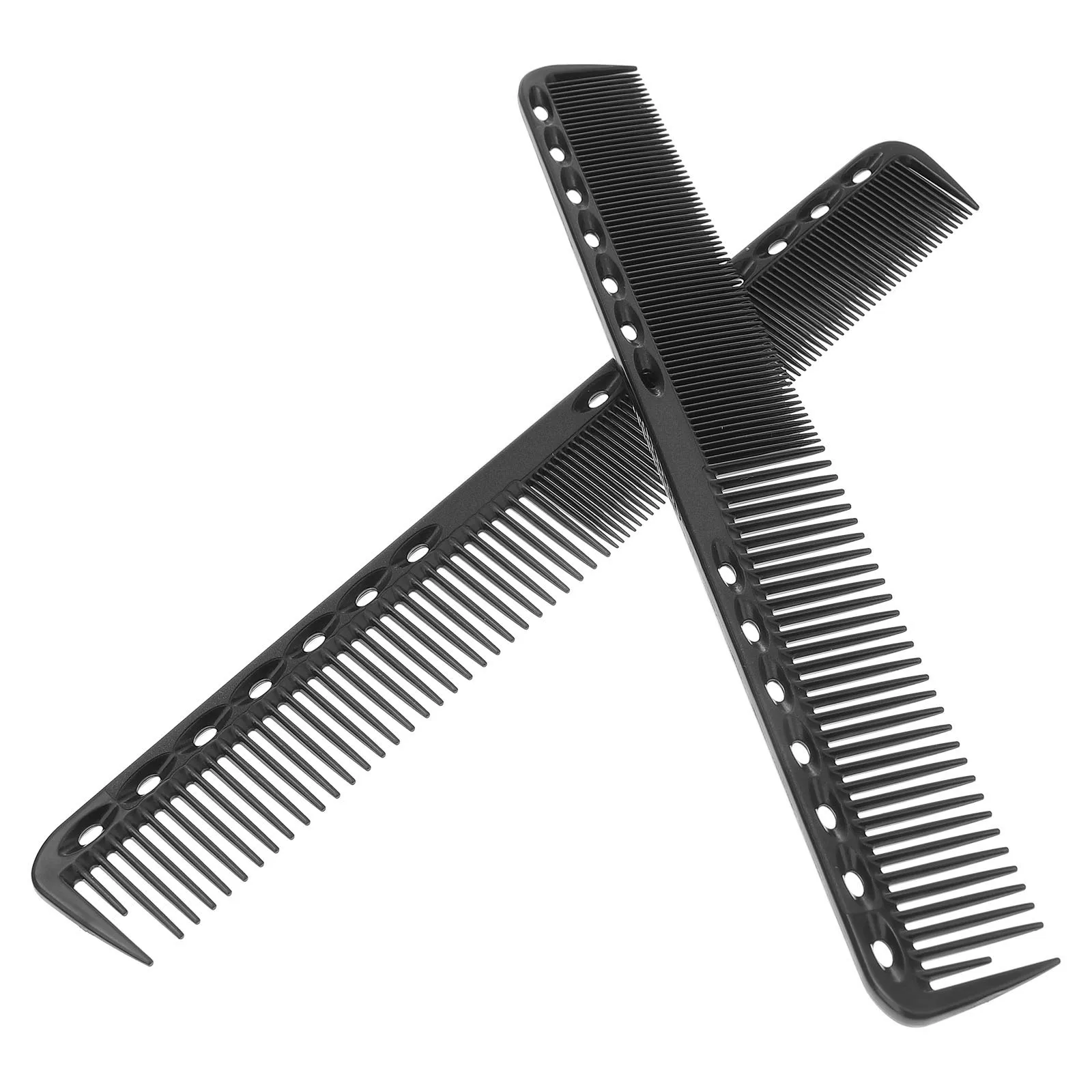 

2pcs Anti-static Comb Salon Combs Children Girls Hair Straightener Brush Styling Fine Coarse Teeth Double End Long Short Hair