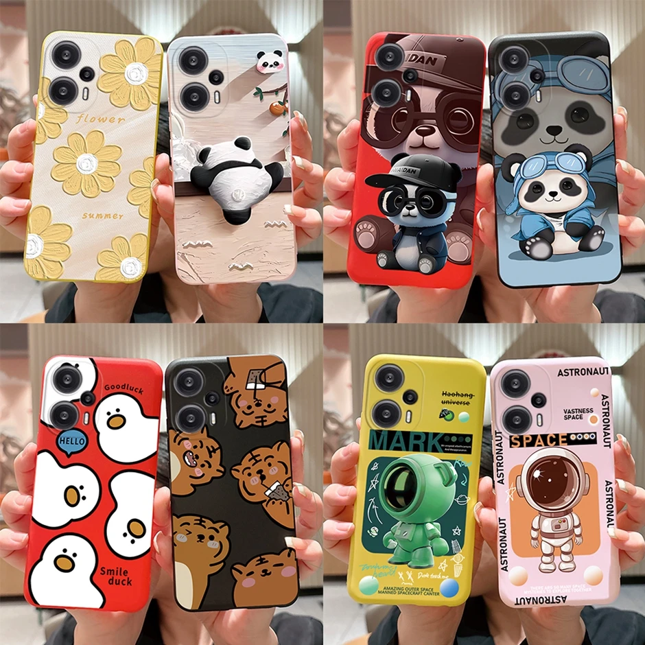 Funny Cute Cartoon For Xiaomi Poco F5 5G Niche Fall Protection Case For Xiaomi Poco F5 5G Creative Phone Bags Poco F5 Silicone