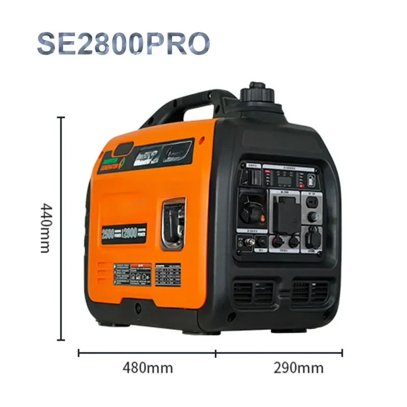 Miniature Gasoline Generator 220V 230V Household Small Silent Digital Frequency Conversion Emergency Outdoor Camping Portable